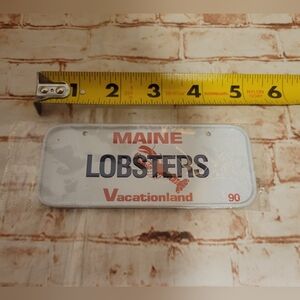 Mini Metal US State Bike Size License Plate Post Cereal Prize 1990 [2'' x 5'']